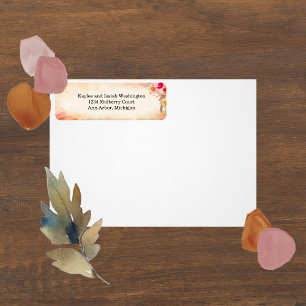 Fall Flowers Return Address Label