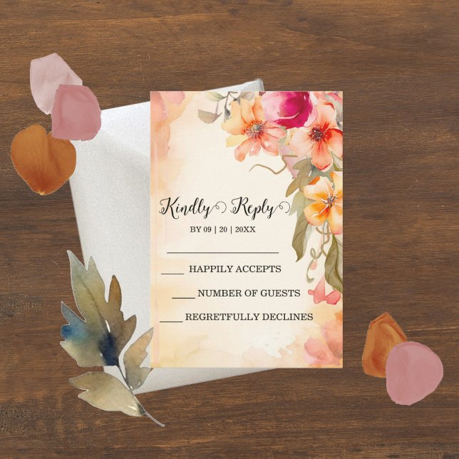 Fall Flowers RSVP Cards (Creator Uploaded)
