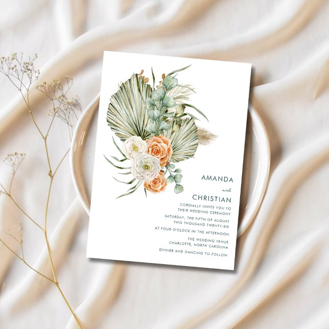 Fall Flowers Rustic Outdoor Wedding Invitation (Fall Flowers Rustic Outdoor Wedding Invitation)