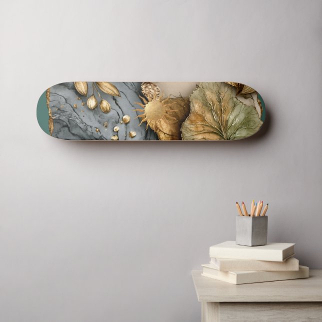 Fall Flowers Skateboard (Wall Art (Horz))