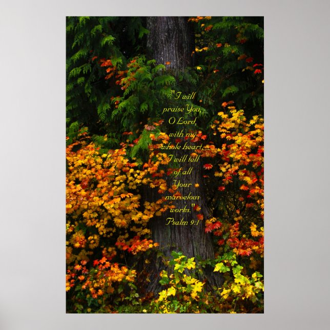 Fall Foliage 2 Print w/Scripture Verse (Front)
