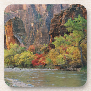 Fall foliage along Virgin River near gateway to Coaster
