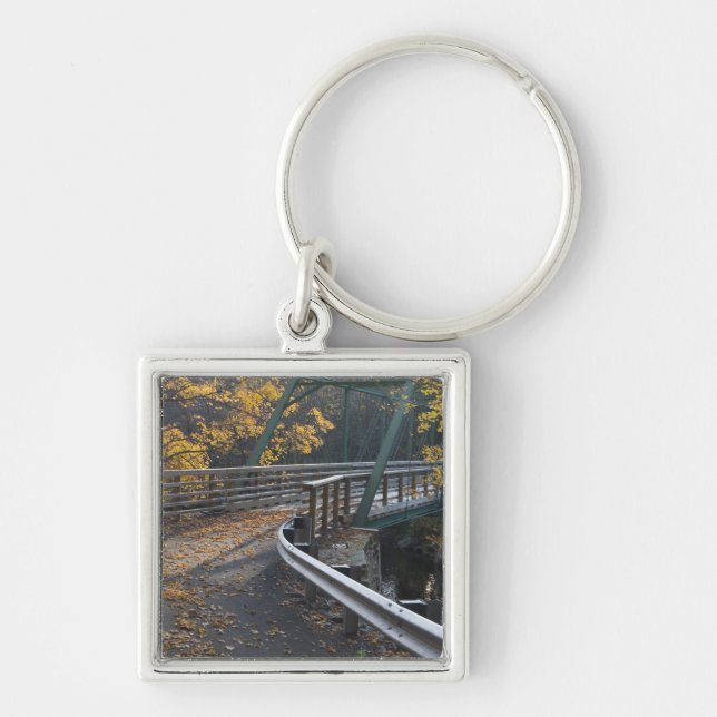 Fall foliage and a bridge over the Millers Key Ring (Front)