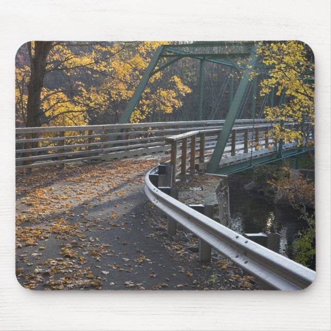 Fall foliage and a bridge over the Millers Mouse Pad (Front)