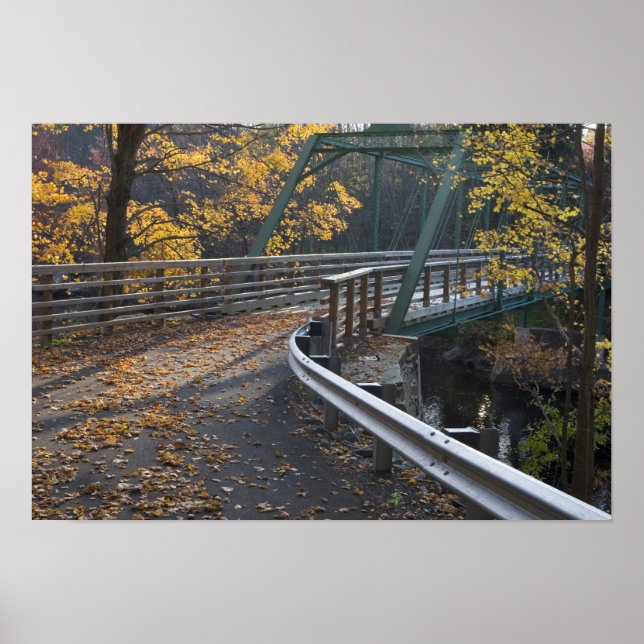 Fall foliage and a bridge over the Millers Poster (Front)
