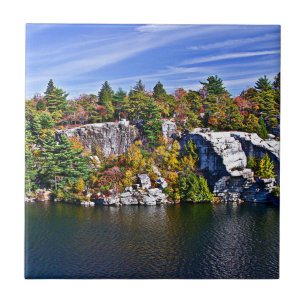 Fall Foliage around Lake Minnewaska Ceramic Tile