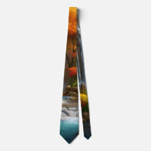 Fall foliage at the waterfall tie
