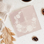 Fall Foliage Autumn Flowers & Pumpkins Pink Plaid Stone Coaster<br><div class="desc">Fall in love with the perfect combination of beautiful fall foliage, autumn flowers, festive pumpkins, and cosy plaid with our fall-style cosy chic home stone coaster. Personalise with your own unique monogram and transform your space into a cosy sanctuary for unforgettable Thanksgiving gatherings and fall home decorating. Illustrations are hand-drawn...</div>