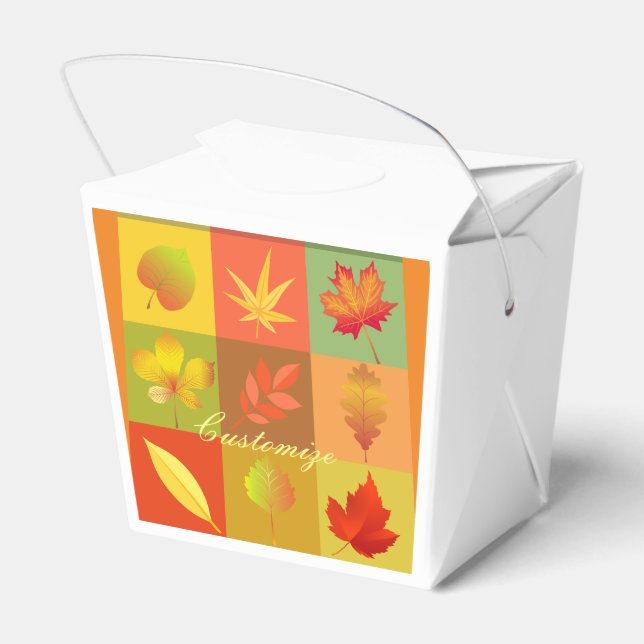 Fall Foliage Autumn Leaves Thunder_Cove Favour Box (Back Side)