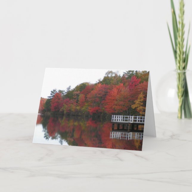 Fall Foliage Blank Note Card (Front)