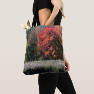 Fall Foliage Bordering A Marsh Orton Effect Tote Bag