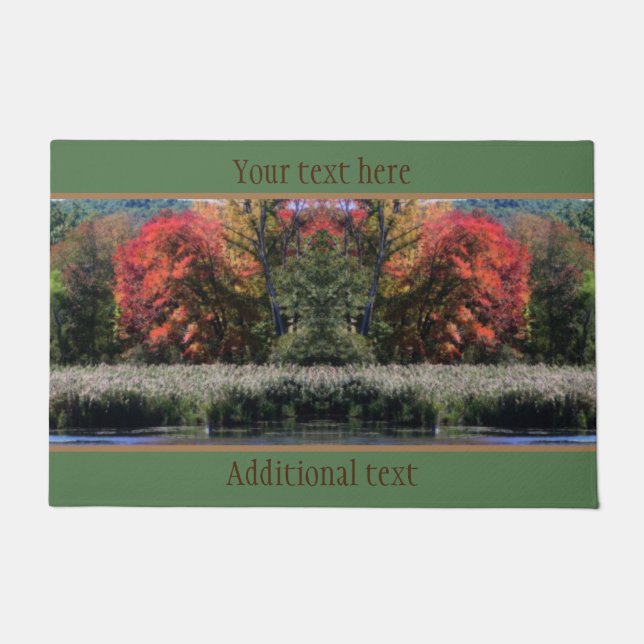 Fall Foliage Bordering A Marsh Personalised Doormat (Front)
