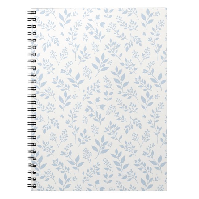 Fall Foliage Dusty Blue - Neutral Notebook (Front)