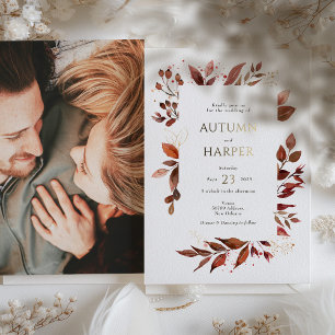 Fall Foliage 'Falling in Love' Photo Wedding