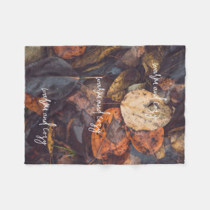 Fall foliage fleece blanket