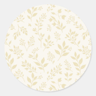 Fall Foliage Golden Wheat - Neutral Classic Round Sticker