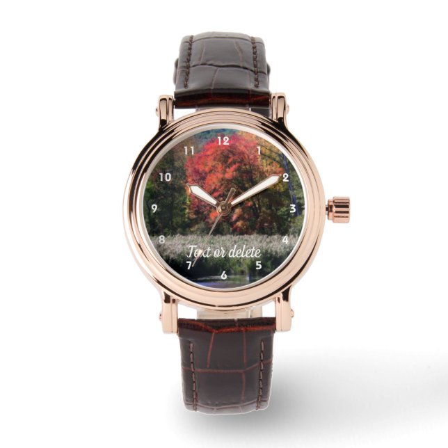 Fall Foliage Marsh Orton Personalised  Watch (Front)
