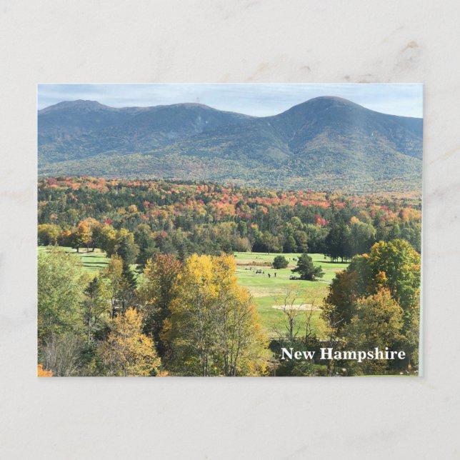 "Fall Foliage & Mountains" Post Card (Front)