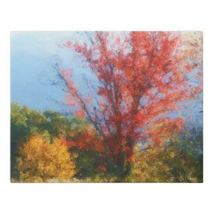 Fall Foliage Nature Photo Painting   Faux Canvas Print