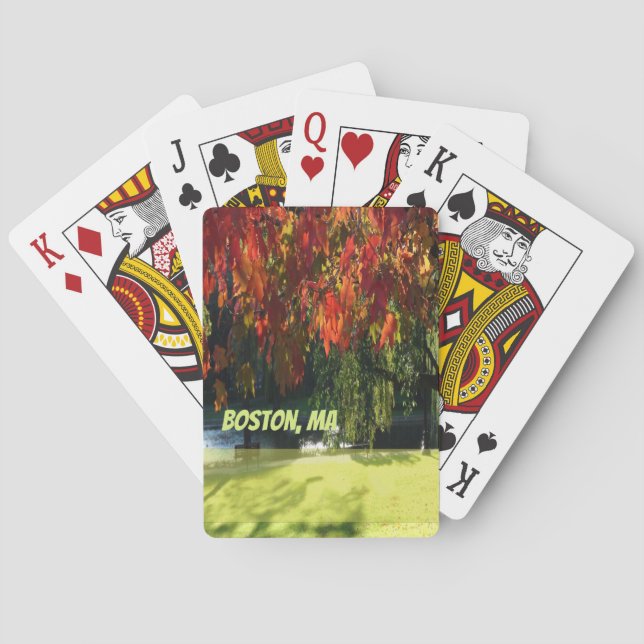 Fall Foliage of Boston Playing Cards (Back)