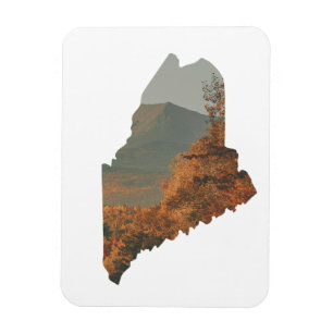 Fall Foliage on Katahdin in Maine Magnet