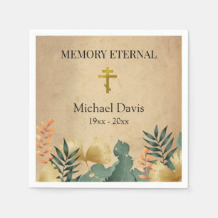 Fall Foliage Orthodox Christian Funeral  Napkin