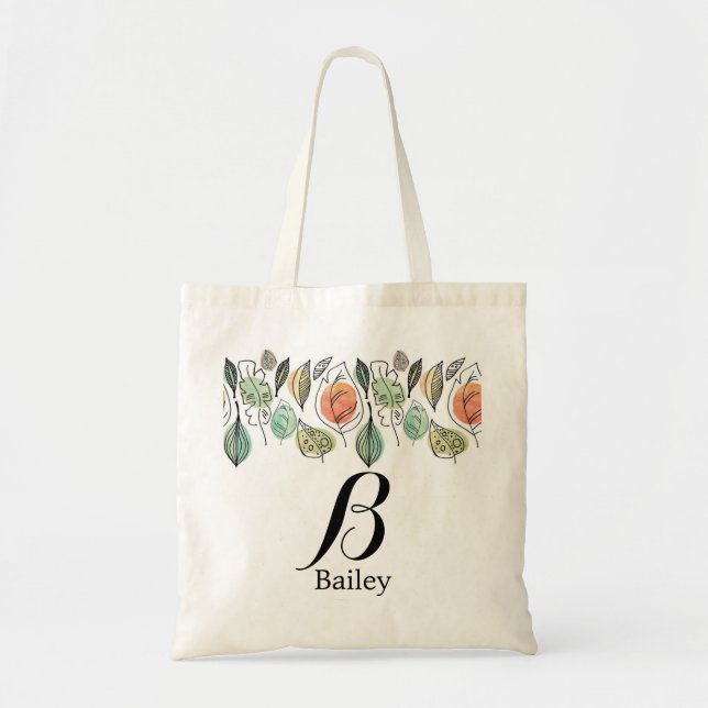 Fall Foliage Pattern Tote Bag (Front)