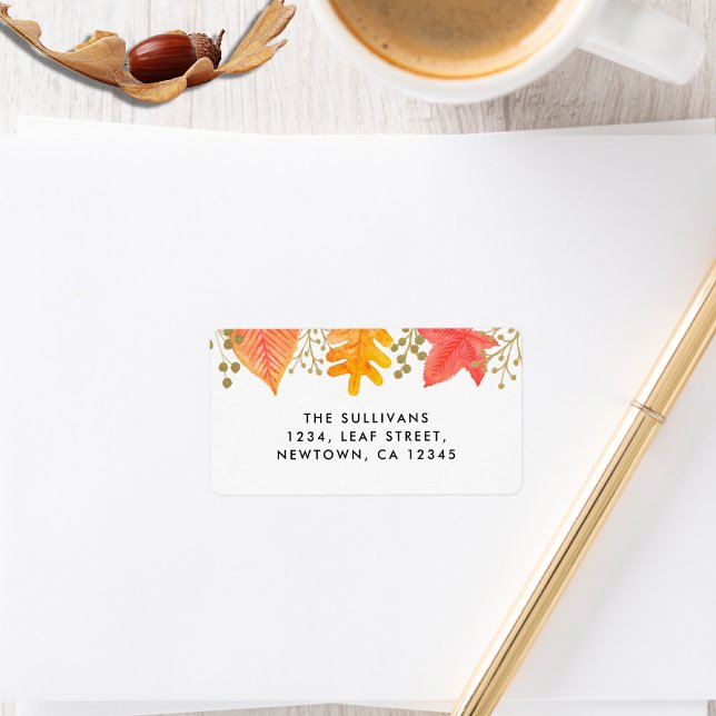 Fall Foliage Return Address  Label (Creator Uploaded)