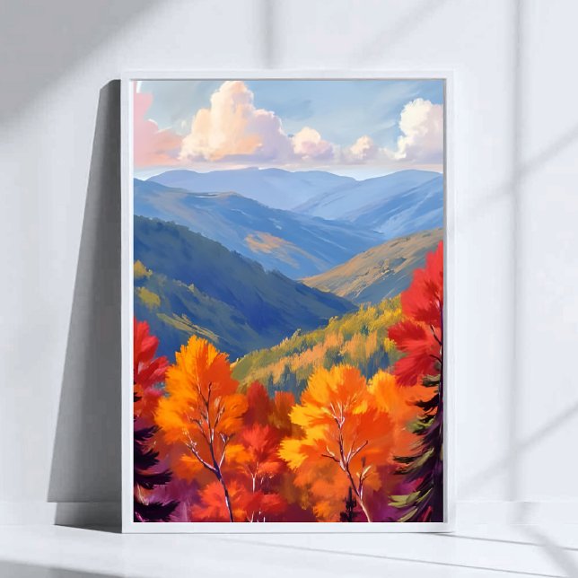 Fall Foliage | Watercolor Mountain Landscape Poster (Creator Uploaded)