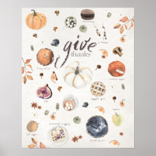 Fall Foodie Bucket List Poster
