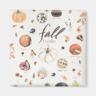 Fall Foodie Bucket List Thanksgiving Dinner  Magnet