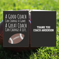 Fall Football Cards Thank You Coach From The Team