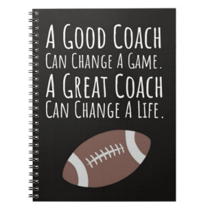 Fall Football Coach Gifts Thank You From The Team Notebook