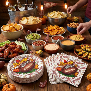 Fall Football Season Paper Napkin