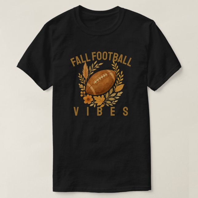 Fall Football Vibes T-Shirt (Design Front)