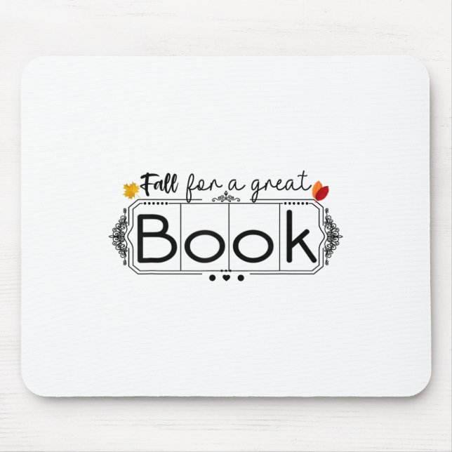 Fall For A Great Book Funny Science Reading Teache Mouse Pad (Front)