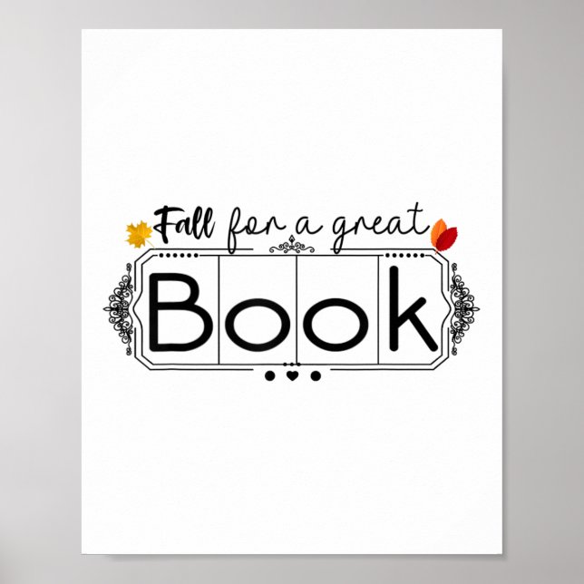 Fall For A Great Book Funny Science Reading Teache Poster (Front)