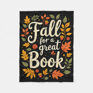 Fall For A Great Book Thanksgiving Day Books Readi Fleece Blanket