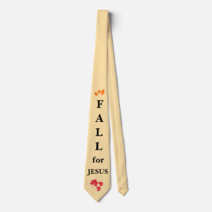 "Fall for Jesus" Autumn Christian Tie