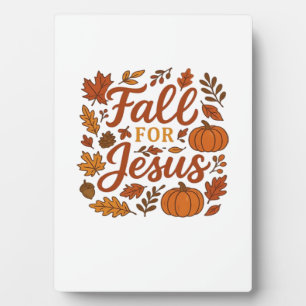 Fall For Jesus Autumn Pumpkin Christian Faith Clas Plaque