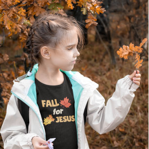 Fall for Jesus - Customisable Autumn Leaves Toddler T-Shirt