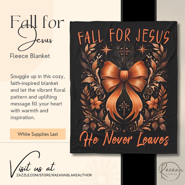 Fall for Jesus Fleece Blanket (Creator Uploaded)