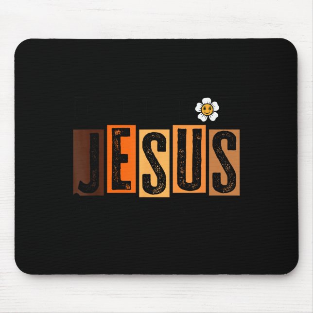 Fall For Jesus He Never Leaves  Mouse Pad (Front)