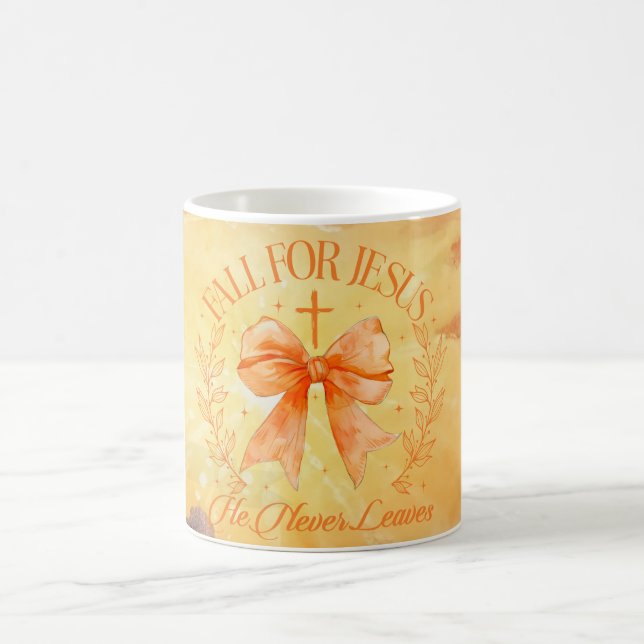 FALL FOR JESUS HE NEVER LIVES  COFFEE MUG (Center)