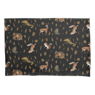 Fall Forest Animals Autumn Leaves Fall Decor Pillowcase