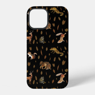 Fall Forest Animals Autumn Leaves iPhone 12 Case