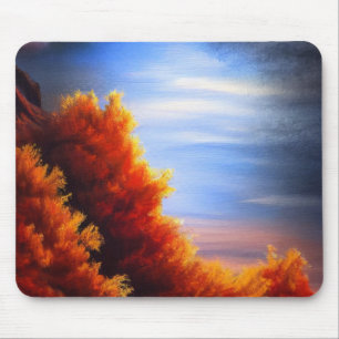Fall Forest by the Ocean Mousepad
