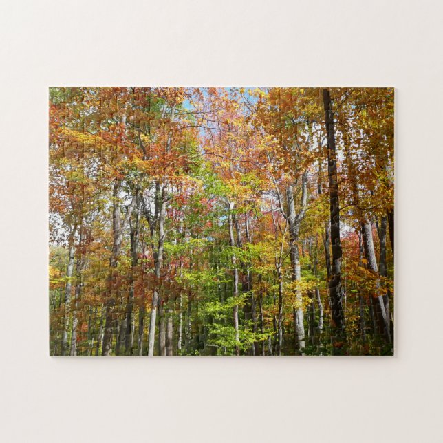 Fall Forest II Autumn Landscape Photography Jigsaw Puzzle (Horizontal)