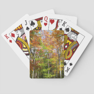 Fall Forest II Autumn Landscape Photography Playing Cards