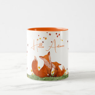 Fall Fox Autumn Leaves  Coffee Mug